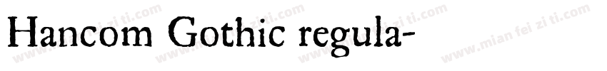 Hancom Gothic regula字体转换